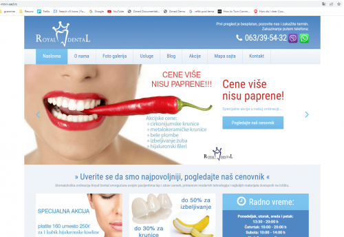 stomatolog-novi-sad_rs WordPress naslovna strana